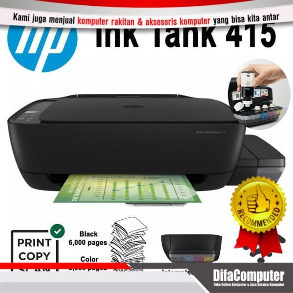 Printer Hp Ink Tank Wireless 415 All In One (Print