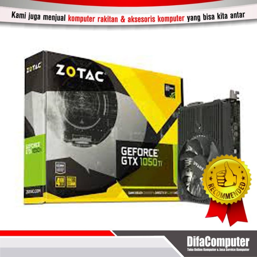 Zotac GeForce GTX 1050 Ti 4GB DDR5 - Single Fan Zotac GeForce GTX 1050 Ti 4GB DDR5 - Single Fan