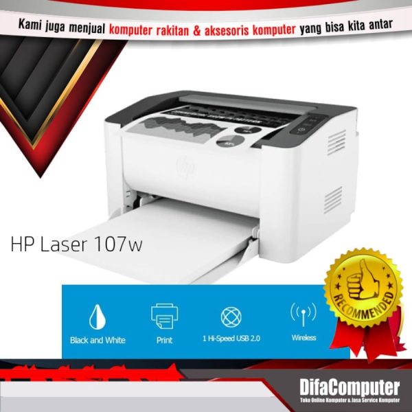 Printer HP Laser 107W (Wireless) 107 W LaserJet M107W