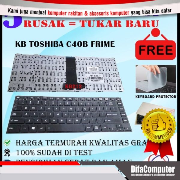 Keyboard Toshiba Satellite C40 C40-B C40D C40D-B FRIME High Quality
