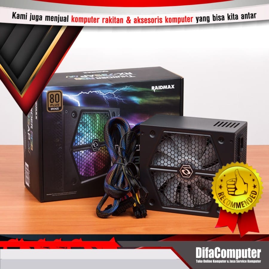 PSU Raidmax RX 535AP-R Thunder RGB 535W 80 Plus BRONZE Power Supply PSU Raidmax RX 535AP-R Thunder RGB 535W 80 Plus BRONZE Power Supply