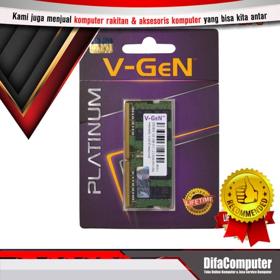 SODIMM RAM MEMORY LAPTOP V-GEN VGEN DDR4 16 GB PLATINUM PC21300 SODIMM RAM MEMORY LAPTOP V-GEN VGEN DDR4 16 GB PLATINUM PC21300