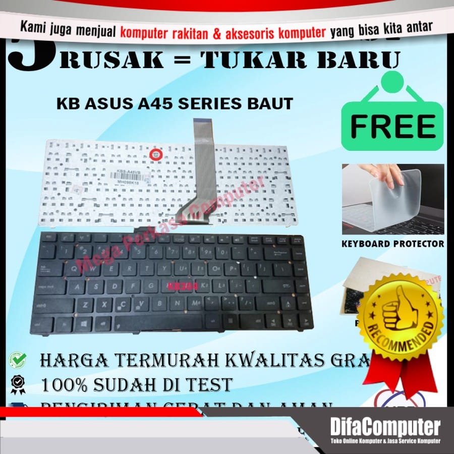 Keyboard Asus A45 A45A A45DE A45DR A45N A45V A45VD A45VJ A45V FREE KEY
