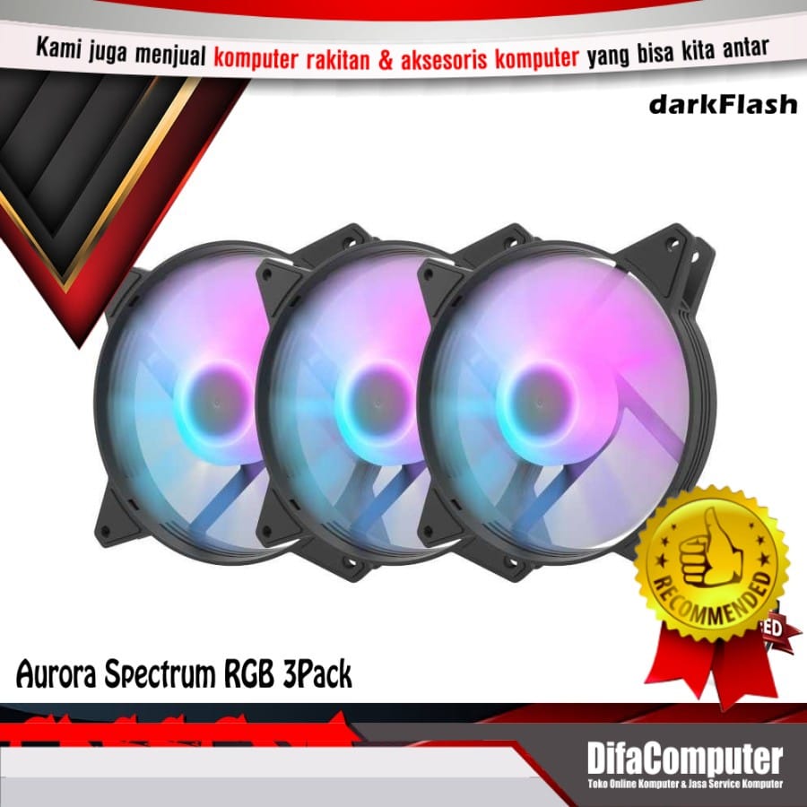Aigo darkFlash C6 BLACK 3IN1 C6MS RGB LED 12CM Case Fan Aigo darkFlash C6 BLACK 3IN1 C6MS RGB LED 12CM Case Fan