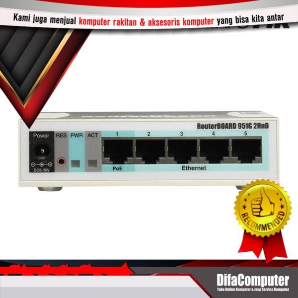 ROUTER WIFI MIKROTIK RB951G-2HND WIRELESS FAST GIGABIT INTERNET INDOOR